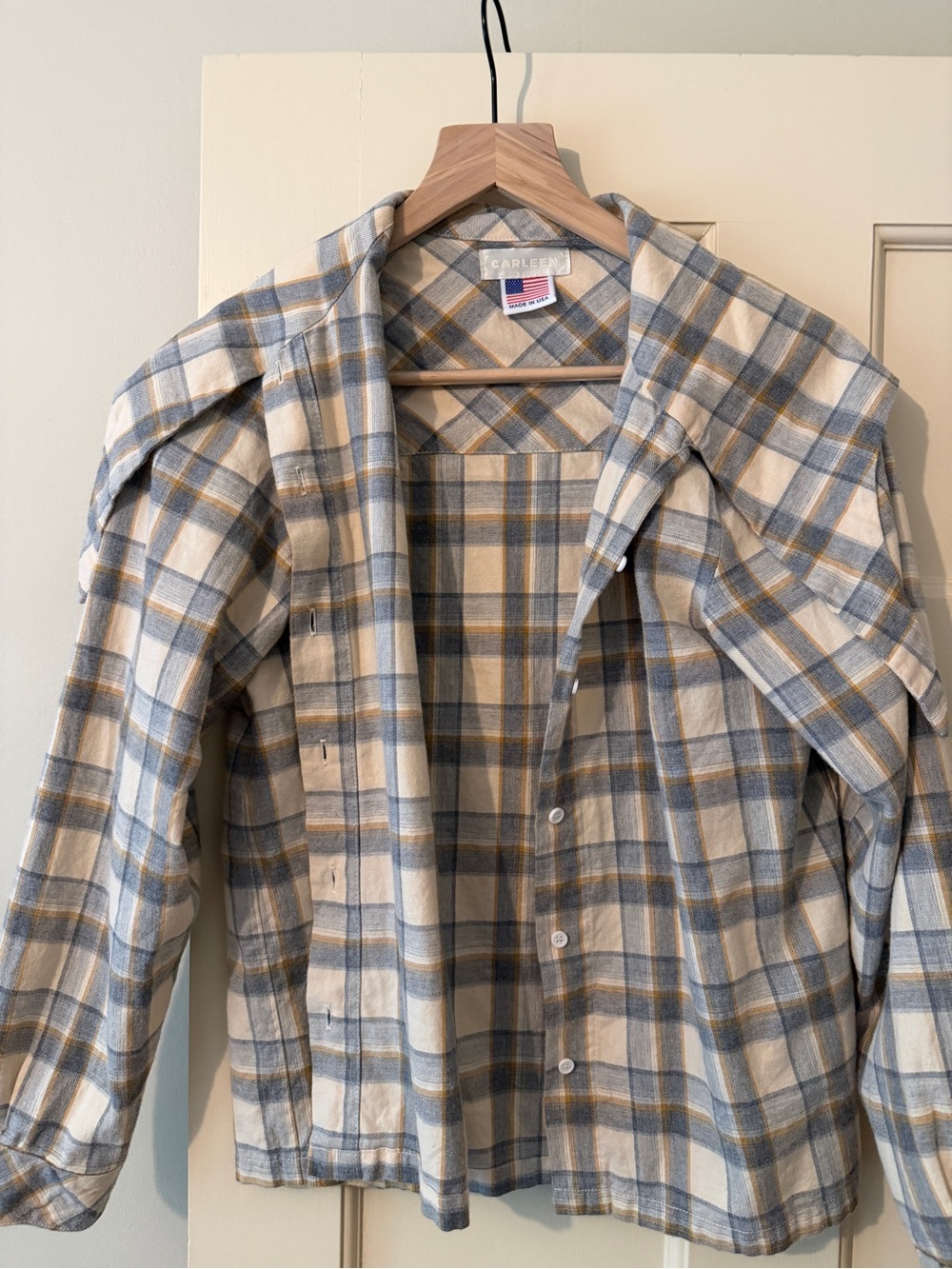 Carleen Plaid Button-Up Bandana Shirt